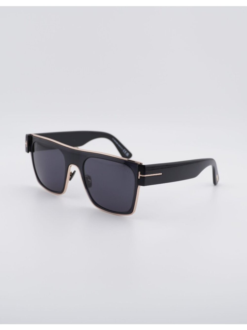 Tom Ford Edwin FT1073 01A Sunglasses Black Square Frame, Smoke Lenses
